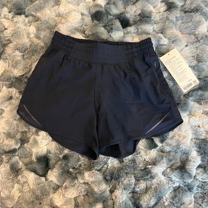 Lightweight running shorts. Color navy. High waisted.